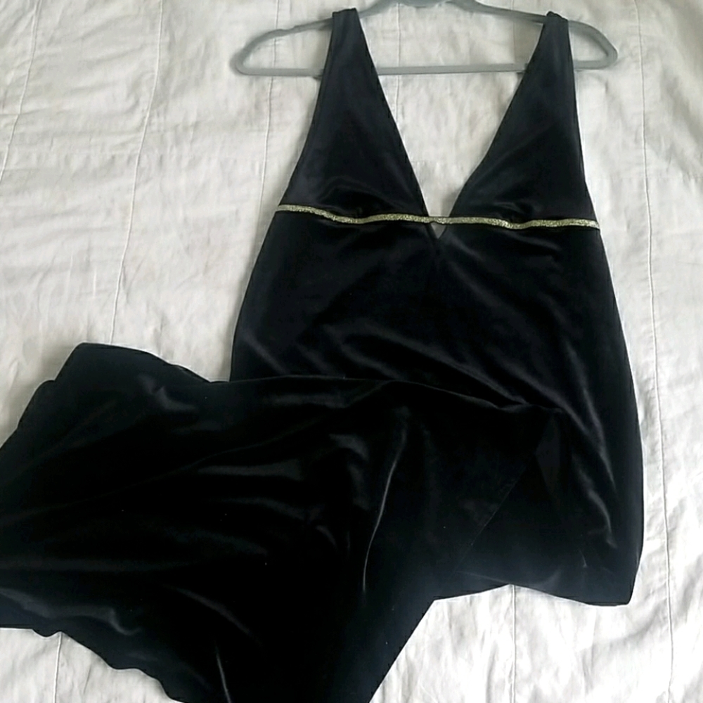 Black Velvet Maxi Dress